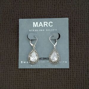 MARC Cubic Zirconia💎 Teardrop💧 Earrings with Swarovski Marcasite Gemstones